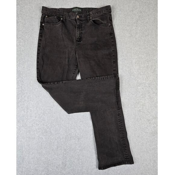LRL Lauren Jeans Co. Jeans Womens Size 14 Black Classic Bootcut 34" Waist - Picture 1 of 16